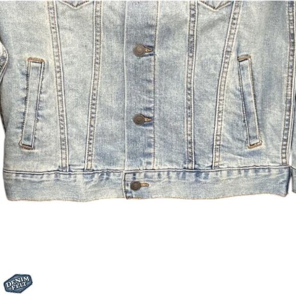 Jim Beam Unisex Medium Wash Denim Button Up Trucker Jean Jacket | NEW!! - Picture 6 of 11